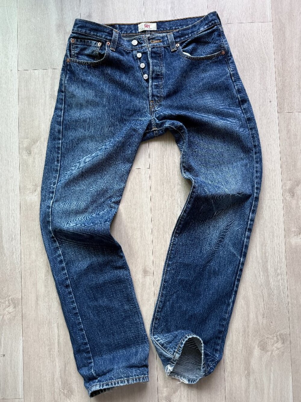 Levi's 501 Original Fit Jeans Blue Medium Wash 100% Cotton 33x34